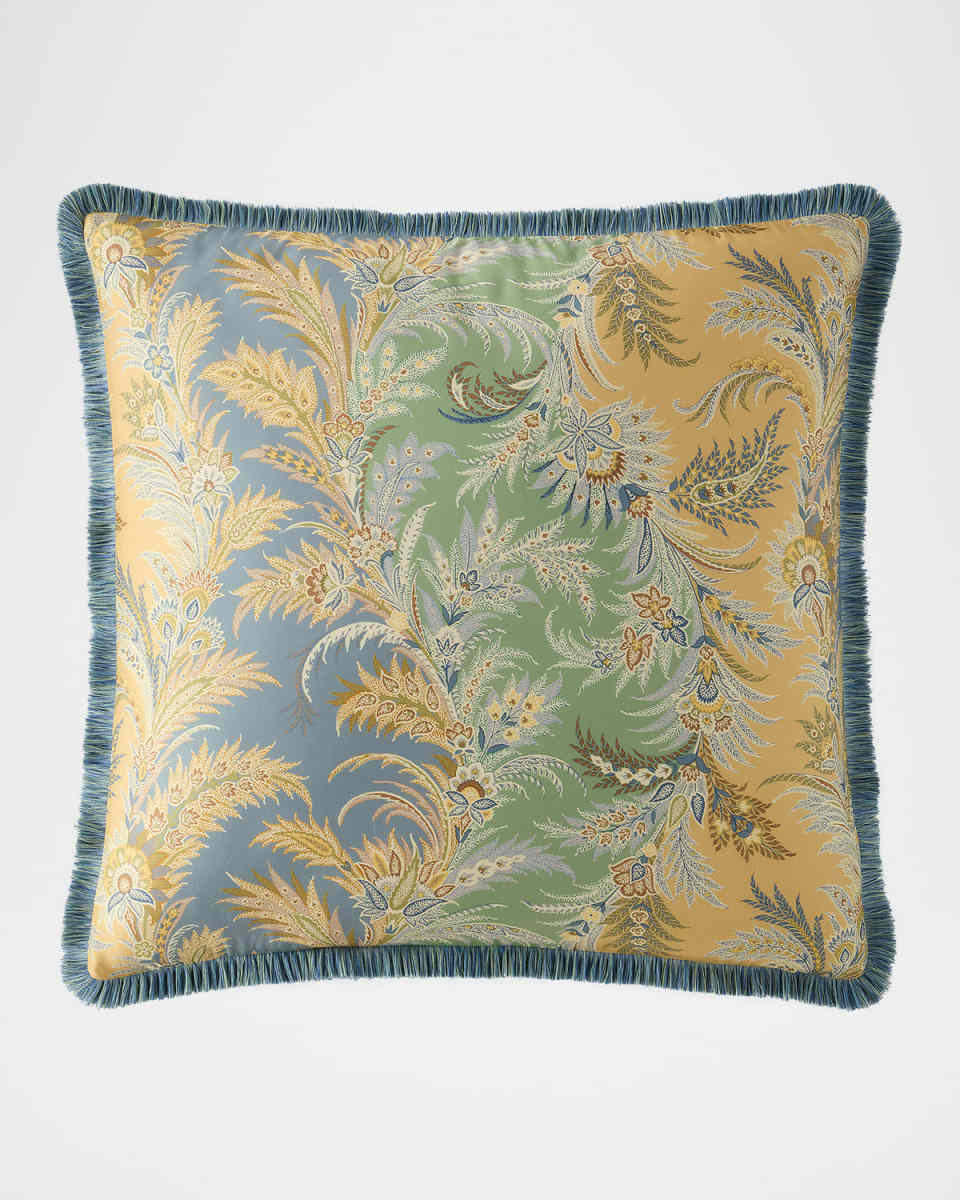 Caladium Pillow with Fringe, 24" Square